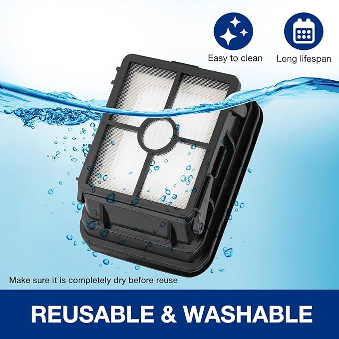 2 Pack 1866 Replacement Filters Fits for Bissell Crosswave 1785 2306 2551 2554 CrossWave Cordless Max All in One Wet-Dry Vacuum Cleaner