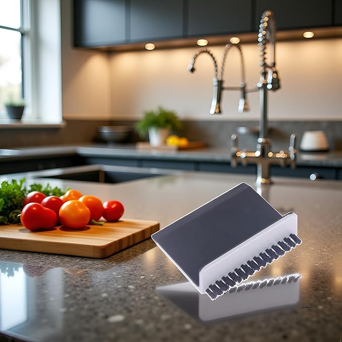 Black Kitchen Sink Squeegee Cleaner Countertop Brush Wiper Vegetable Cleaning Brush Wiper Home Kitchen Tool Accessories Fruit and Vegetable Cleaning Brushes Fruit and Vegetable Tools, 1 Piece