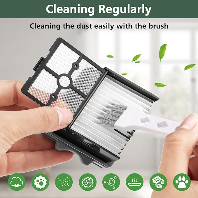 【Only S5 Combo】Brush Roller Replacement Parts for Tineco Floor ONE S5 Combo Cordless Wet Dry Vacuum Cleaner, 2 Brush Rollers + 2 Vacuum HEPA Filters (Only Fit S5 COMBO)