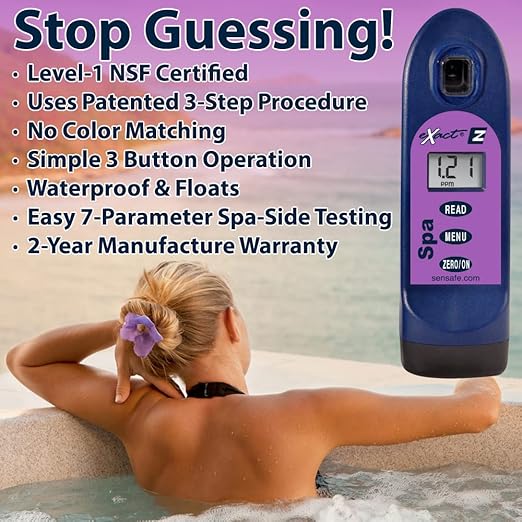 Exact 486202 Spa EZ Photometer - Clamshel - 6-Tests Each | | Detects Alkalinity, Bromine, Calcium, Chlorine, and pH | USA Quality