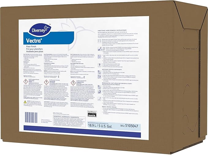 Diversey Care Floor Finish; Vectra; 5 Gallon; White