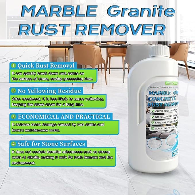 Rust Stain Remover Marble Cleaner Tile Rust Remover Granite Care Agent Stone Care Agent - Powerful and Effective in Removing Rust From Granite, Tile and Marble (500g)