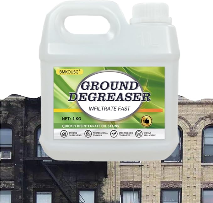 Heavy Duty Degreaser for Concrete & Garage Floors – Fast-Acting Oil Stain Remover for Driveways, Auto Shops, Kitchens | Industrial Strength, Safe on Tile, Stone, Cement (1 KG)