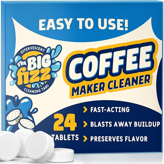 Coffee Maker Descaler - Easy to Use Coffee Machine Tablets Compatible with All Major Brands - Fast Acting Descaling Tablets Preserves Brew Flavor & Machine Longevity (24 Count)