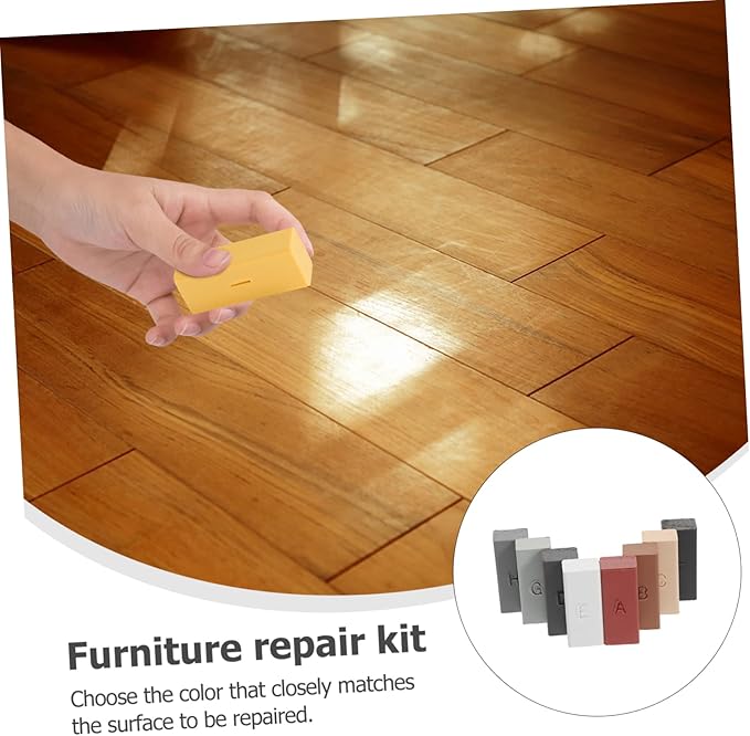 1set Cracked Tile Filler Kit for Marble Porcelain Repair Color Wax Blocks for Floor Restoration Easy to Use for Chips Scratches Damage Kitchens Bathrooms
