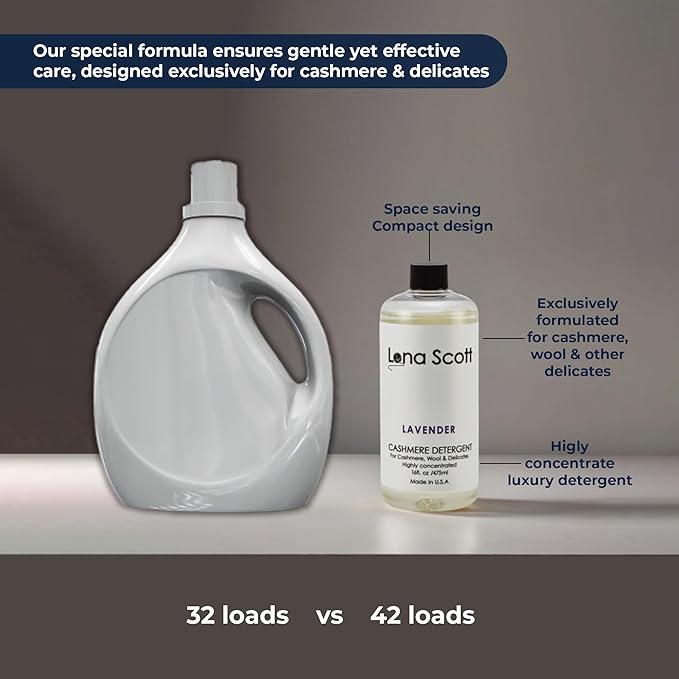 Cashmere, Wool & Delicates Shampoo Detergent 42 Loads. Made in U.S.A (Cedar & Citrus)