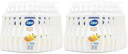 Dial Liquid Hand Soap, Vanilla Honey, 7.5 fl oz, Pack of 24