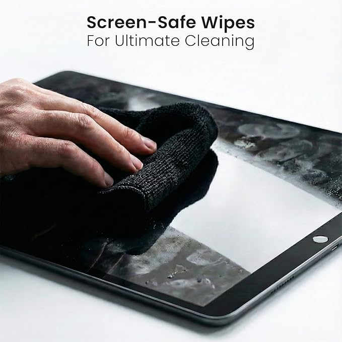 EVEO® Screen Cleaner Spray Kit (Streak-Free) TV Screen Cleaner for Smart TV, LCD, LED, OLED | Computer Screen Cleaner Spray and Wipe Microfiber Cloth - TV, Monitor, Laptop, iPad, Car - 6.7oz 4 Pack