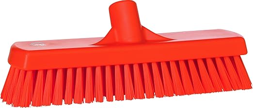 Vikan 70607 Brush,Wall/Floor Scrub,Stiff,12",PP/PBT,Orange