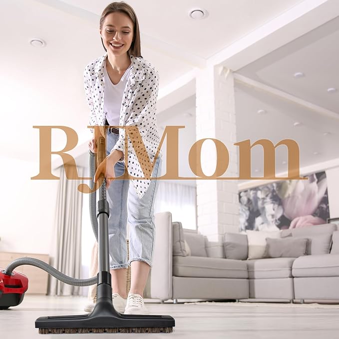 Universal Vacuum Floor Brush Attachments for Shark Vacuum Brush 12 inch - Vacuum Attachments and Brushes for Shark Rainbow Shop vac and Miele and Dyson Vacuum(12 Inch with Wheels,360°)