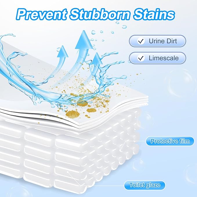 KIISIISO Toilet Bowl Cleaner Tablets 50 PACK, Automatic Bleach Toilet Tank Cleaners, Bathroom Long-Lasting Freshness, Slow-Releasing Powerful Deodorizing & Descaling