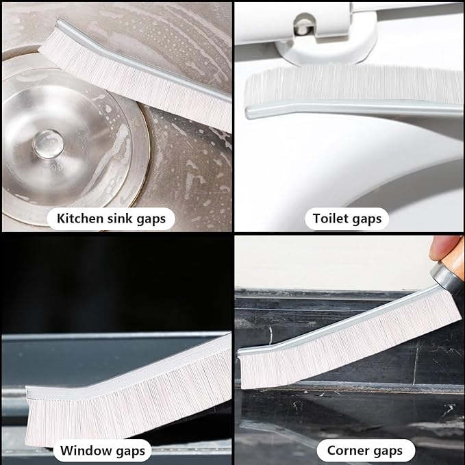 4 Pcs Hard Bristle Crevice Cleaning Brush,Gaps Cleaning Brush, Crevice Cleaning Brushes for Household Use,Grout Cleaner Brush,Crevice Cleaning Tool Cleaning Brushes Small Spaces