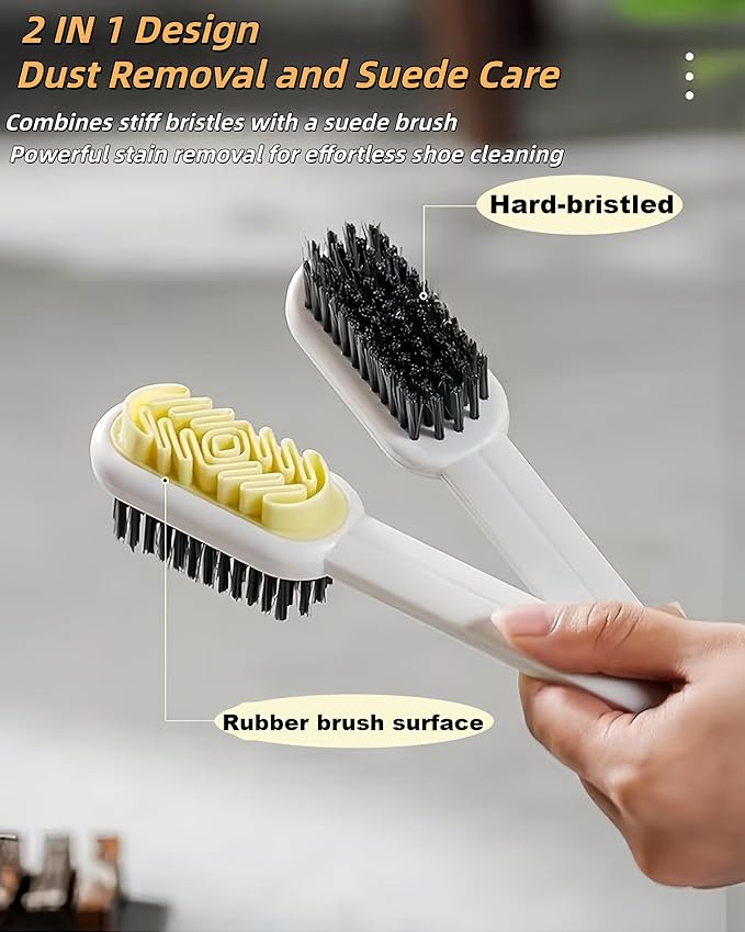 3 Pack Suede Shoe Brush Rubber Shoe Brushes,Suede Cleaner Brush for Shoes,Double-Sided Shoe Cleaning Brush with Soft Bristle,Polish Eraser for Suede Boot Cleaner and Nubuck Brush Shoe Scrubber