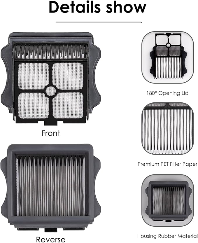 (9 Pack) iFloor 3 / Floor One S3 Replacement HEPA Filters for Tineco iFloor 3, Floor One S3, Floor One S5, Floor One S5 Pro 2, Cordless Wet Dry Vacuum Cleaner, Filters Accessories, Canister Filter