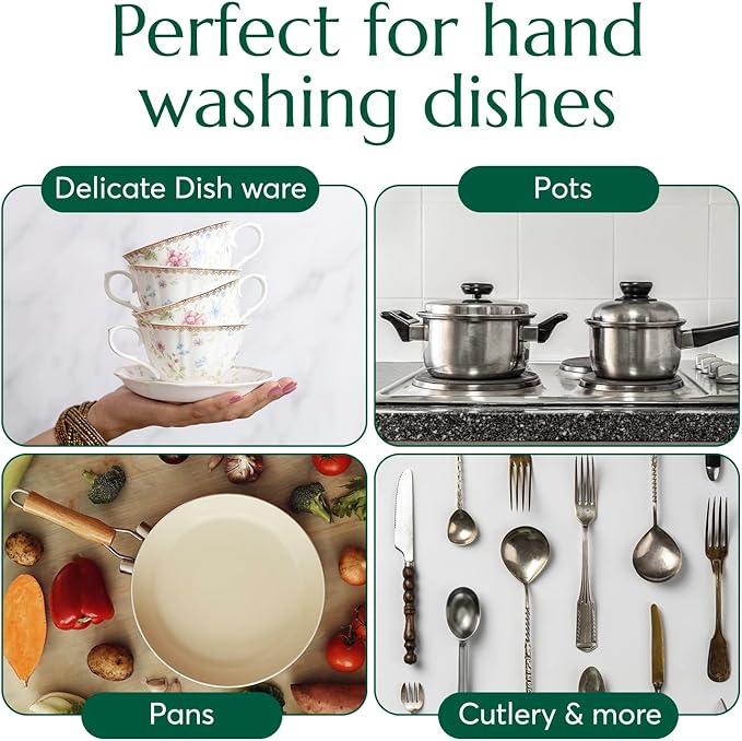 CLEANOMIC Foaming Dish Soap Tablets (6 Pack) - Dish Soap for Manual Dish Washing, 6 Concentrate Tablets for Dish Washing (Lime Scent)