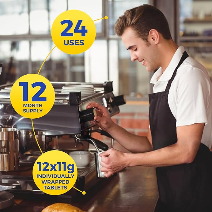Bastion Coffee Machine Cleaner & Descaler Tablets - 24 Count | Deep Clean & Descale for Keurig, Nespresso, Ninja, Braun, Cuisinart & More | Extend Machine Life & Enhance Coffee Flavor