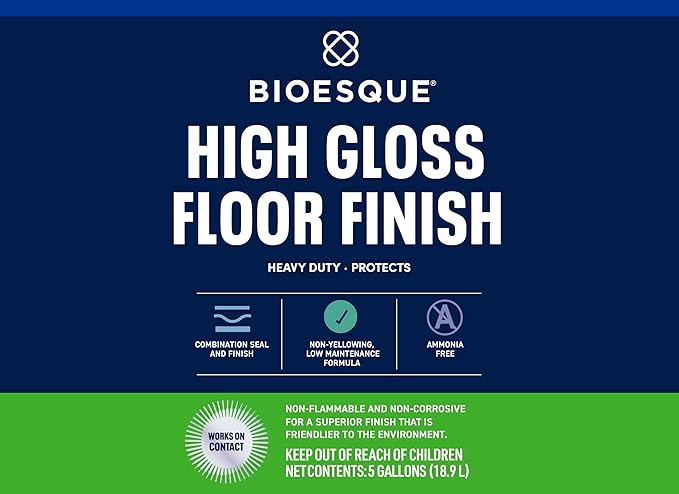 Bioesque High Gloss Floor Finish, 5 Gallon (Pack of 1)