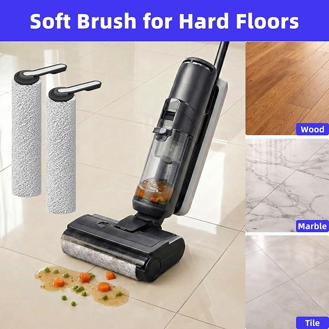Replacement Parts Compatible with Tineco Floor One S5 / S5 Pro / S5 Pro 2 / S5 Blue Vacuums, 2 Roller Brushes & 4 Filters Accessories Kit (𝗡𝗢𝗧 𝗳𝗼𝗿 𝗦𝟱 𝗖𝗼𝗺𝗯𝗼 / 𝗦𝟱 𝗦𝘁𝗲𝗮𝗺)