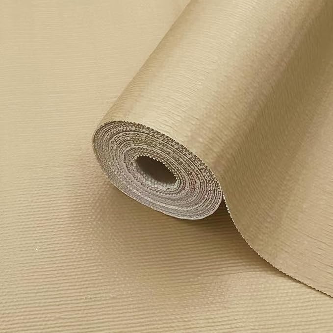 Drawer Liner and Shelf Liner for Kitchen Cabinet Liner Non-Adhesive Non-Slip Shelf Paper, Thick Strong Grip Waterproof Easy to Clean for Shelves, Cupboard, Desks, Khaki, 12 in x 10 FT