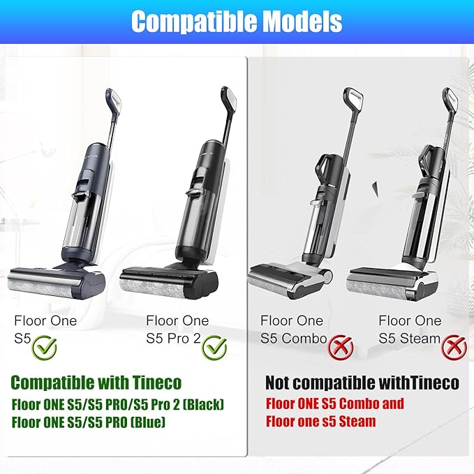【NOT Universal】【S5/S5 Pro Only】 Replacement Brush Rollers for Tineco Floor ONE S5/S5 PRO Cordless Wet Dry Vacuum Cleaner 【NOT for S5combo & Nor Other Models】