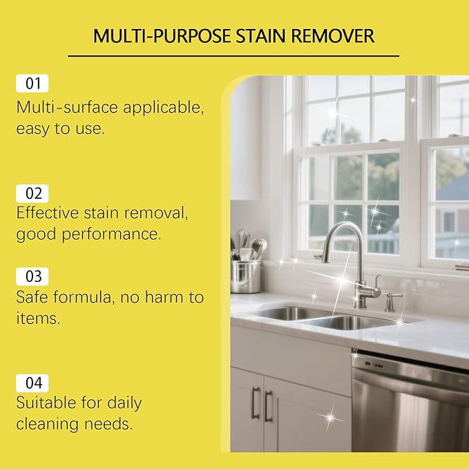 Alien Power Spray,Multi-Purpose Stain Remover -A powerful cleaner for kitchens, floors, toilets, and cars.Effectively removes hard water stains, yellowing, rust, and stubborn residues（120ml）