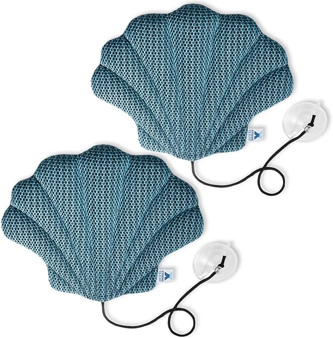 Hot Tub Scum Absorber 2-Pack for Spa & Pool – Oil Absorbing Seashell Clean Pad, Hot Tub Accessories for Adults, Scum Remover for Hot Tub Cleaner, Spa Scum Sponge for Oil, Foam