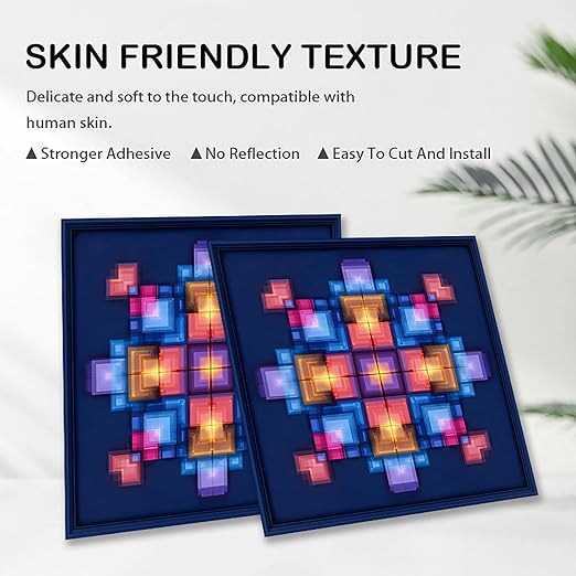 Nuxovilar Peel and Stick Vinyl Floor Tiles, 11.8"x11.8" Pixel Geometric Pattern, 10-Pack Self-Adhesive Flooring