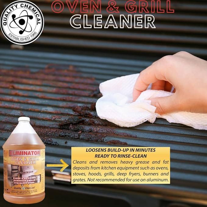 Quality Chemical Oven Cleaner & Grill Cleaner - Heavy-Duty/Fast Acting & Easy to Use/Degreaser/Heavy Duty Oven Cleaner/Best Oven Cleaner/Made in USA - 5 Gallon Pail