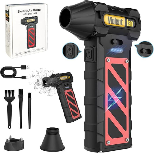 Electric Air Duster-Compressed Air Duster,60mph Wind Stepless Speed Canned Air for PC/Compute/Electronics/Home&Car Cleaning, 150000RPM Air Blower to Spray Air Can Dust Off Keyboard Cleaner (Black)
