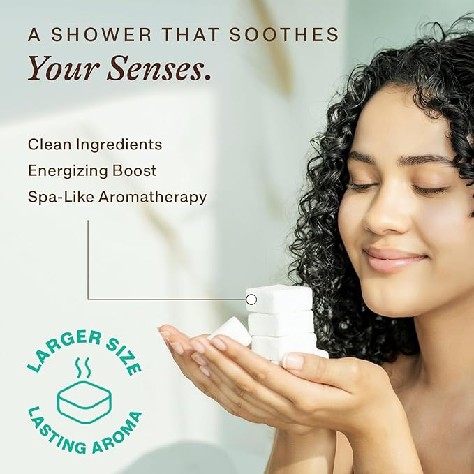 Shower Steamers Aromatherapy - USA Made with Natural Ingredients & Eucalyptus Essential Oil, Valentines Day Gifts for Her & Him, Large Shower Bombs, Relaxation Spa & Self Care Gifts for Women & Men