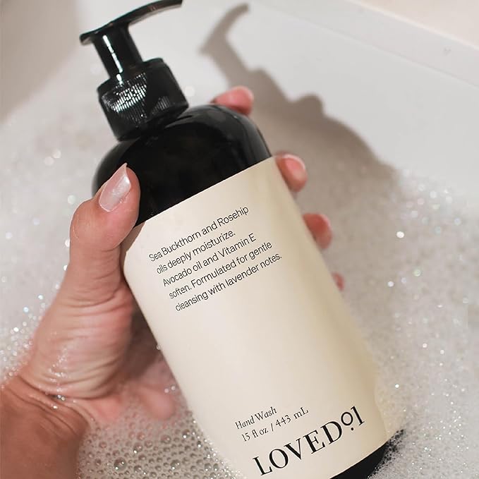 Loved01 Hand Wash, John Legend Skincare, Liquid Hand Soap, Gentle & Hydrating, Cruelty-Free, Oprah's Favorite Things, Formulated with Nourishing Oils & Soft Lavender, 2-Pack (15 oz each)