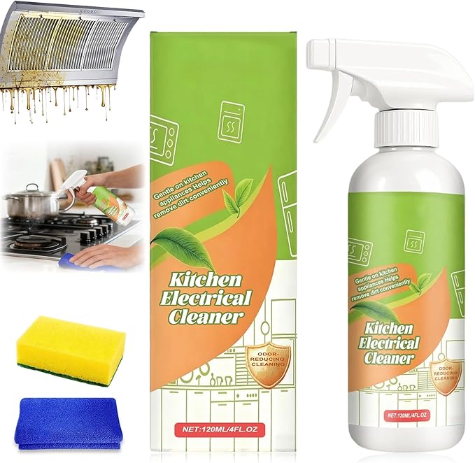 Electrolyzed Ion Kitchen Cleaner Spray, Cleanse Kitchen Appliance Cleaner, Multi-purpose Household and Kitchen Cleaning Spray for Oven, Stove, Range Hood & Appliances (120ML)