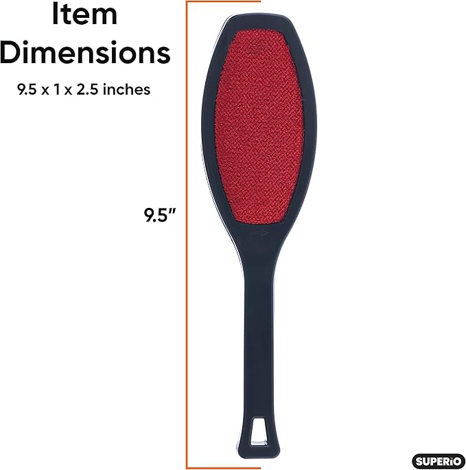 Superio Suede Lint Brush Magic Remover for Clothes, Double Sided Garment Brush, Soft Bristles, Portable Trap Tool Removes Pet Hair, Dust from Carpet, Hats, Wool Suit, Suede Couch, 3