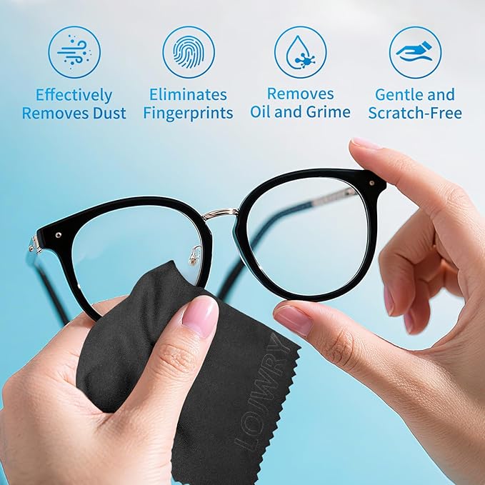 Eye Glass Clean Cloths 6*7in 6 Pcs, Individually Wrapped, High-Density, Ultra Soft, Scratch-Free Premium Microfiber Cleaning Cloth for Glasses, Camera Lens, Screen, Electronics, Tv, Eyeglass.
