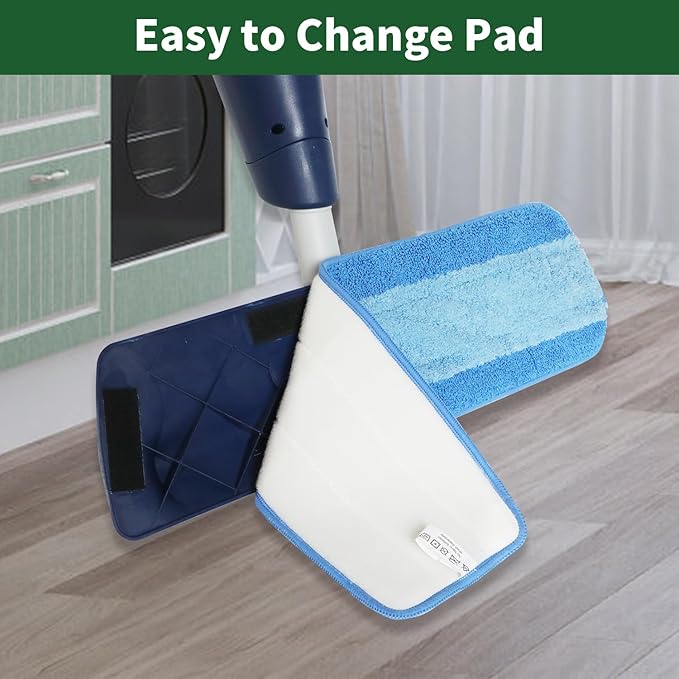 4 Pack Microfiber Cleaning Pads Compatible with Bona Mop, Reusable Microfiber Mop Pads for 18 Inch Mop, Hardwood Floor Replacement Cleaning Mop Pads, Machine Washes