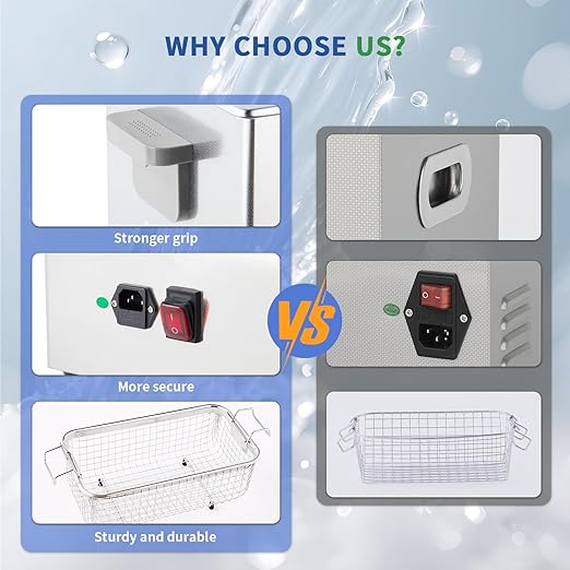 DK SONIC Professional Ultrasonic Cleaner 4L,120W Precision Ultrasonic Jewelry Cleaner with Timer,Heater&Touch Control, Multi-Application for Glasses,Chains,Watches (Include Basket)