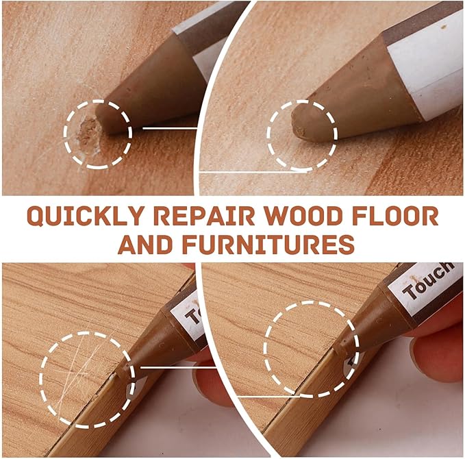 SEISSO Wood Filler Stick, 18 Colors Furniture Crayons for Scratches, Furniture Scratch Repair Wax Filler Stick, Perfect for Restore Hardwood Floor, Holes, Crack, Laminate, Carpenters, Tables, Desks