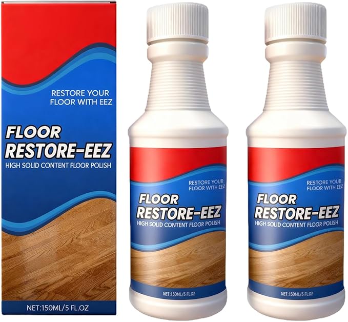 Floor Restore Cleaner, High Solid Content Floor Polish for Shine Renewal & Protective Layer, Helps Conceal Small Scratches, Quick-Drying Protective Finish (2 PACK)