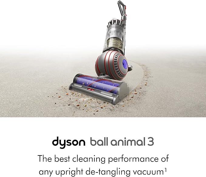 Dyson Ball Animal 3 Upright Vacuum, Corded, 290AW, De-tangling Motorbar Cleaner Head for All Floors, 3 Suction Modes