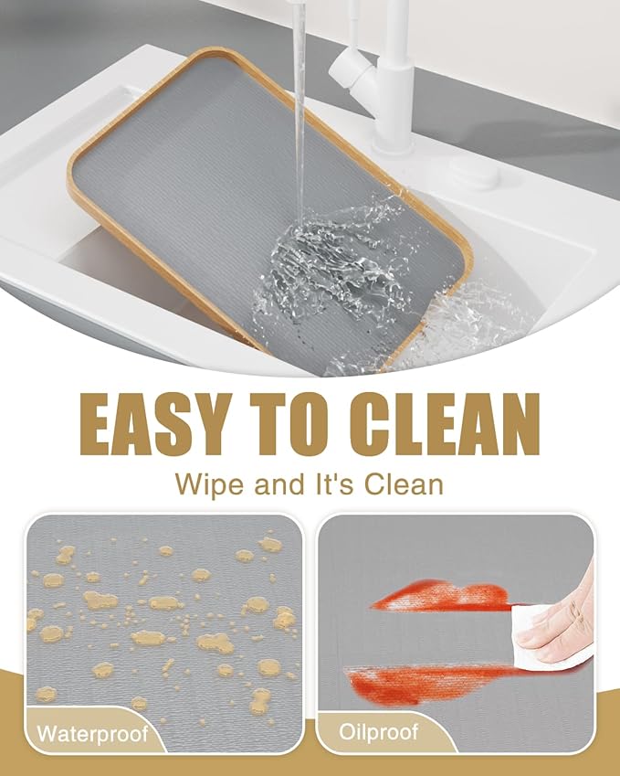 Shelf Liners for Kitchen Cabinets Non-Adhesive, Non-Slip Thickened Shelf Paper Waterproof Washable for Drawer Dresser Pantry Shelve Bathroom Protector Liner