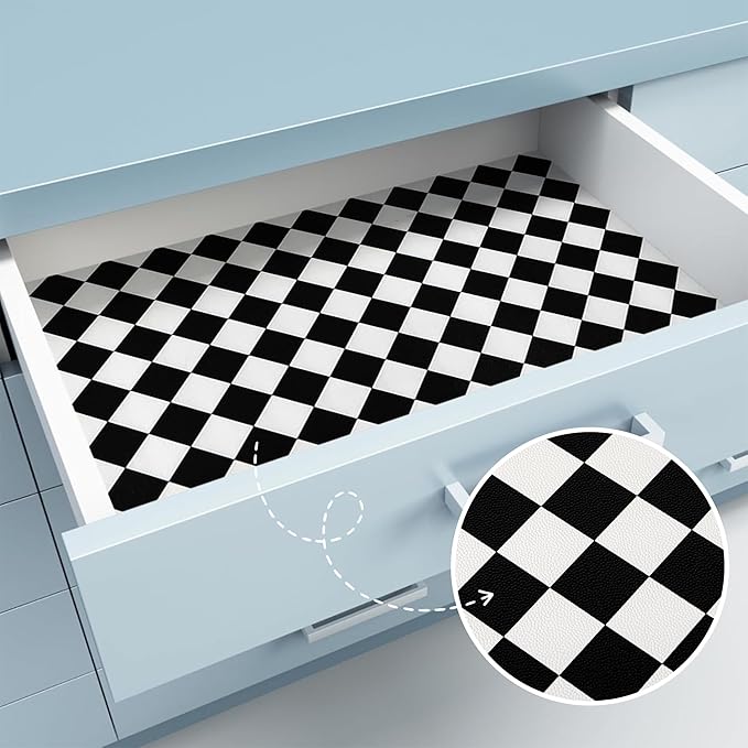 Elffloor Peel and Stick Floor Tile: 10pc 11.8 * 11.8in Self-Adhesive Waterproof Vinyl Flooring Black and White Tiles Sticker for Bathroom, Kitchen, Bedroom, Living Room ﻿