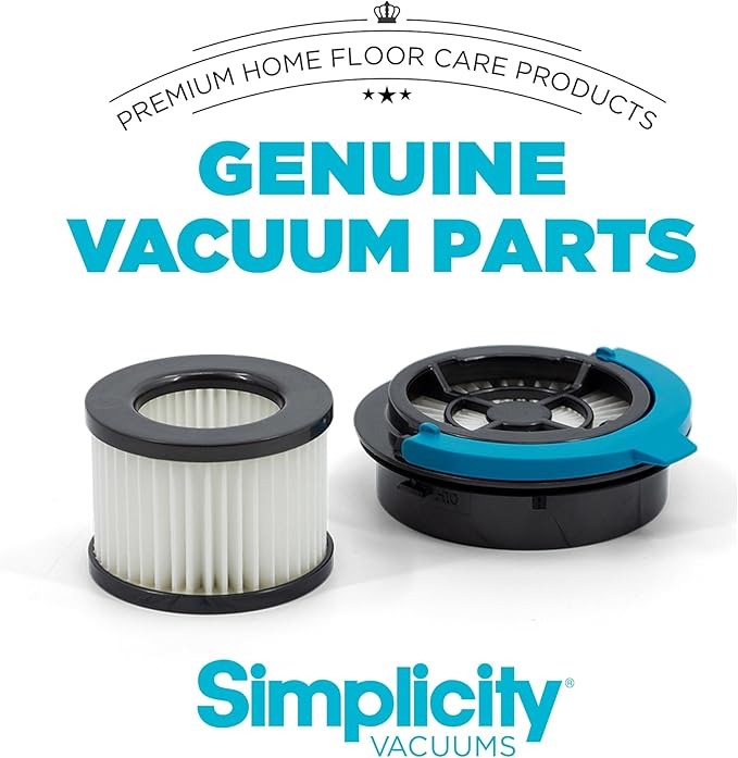 Simplicity Vacuums SF67 HEPA Media Filter Set for S67 Cordless Vacuum Cleaner, 2-piece Replacement Filters for Rechargeable Stick Vac Helps Keep Air Fresh and Clean and Extend the Life of Your Machine