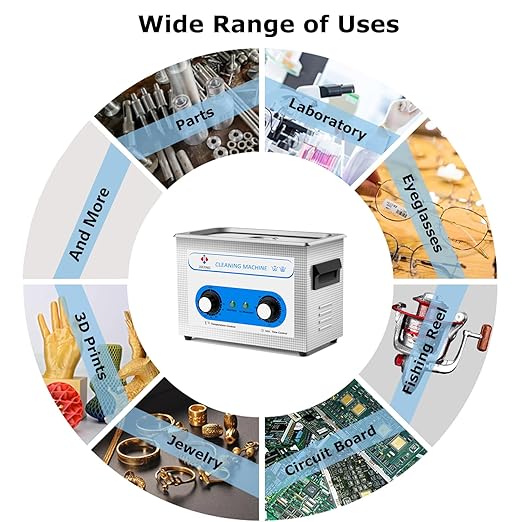 4.5L Ultrasonic Cleaner Knob Control Heated Ultrasonic Jewelry Cleaner Machine for Carburetor Glasses Gun Parts