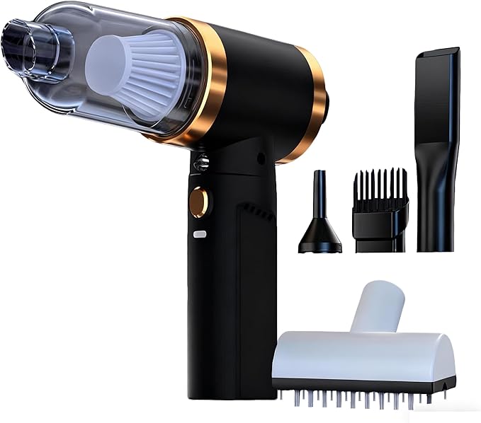 Car Vacuum Portable Cordless,Car Vacuum Cleaner high Power, Home Handheld Vacuum 30Mins with Battery,Black Vacuum Cordless 5000mAh,15000Pa Strong Suction.(Black)