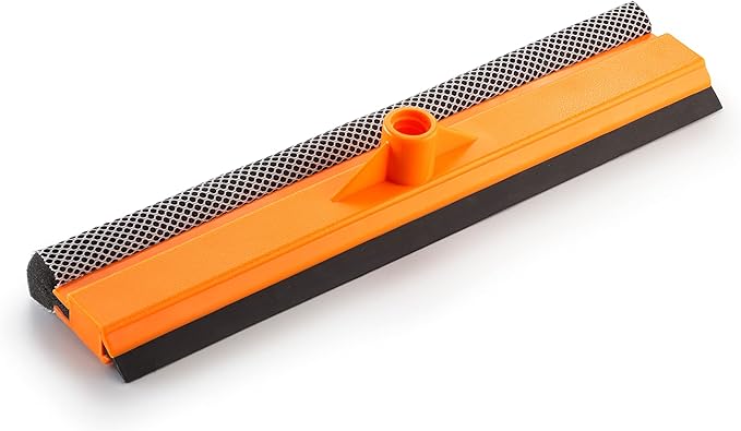 15" Window Washer Squeegee Attachment // Multi-Use Squeegee for Car and Window Cleaning Fits All Extension Poles with Standard Acme Thread // Professional Window Cleaning Tool (Pole Sold Separately)