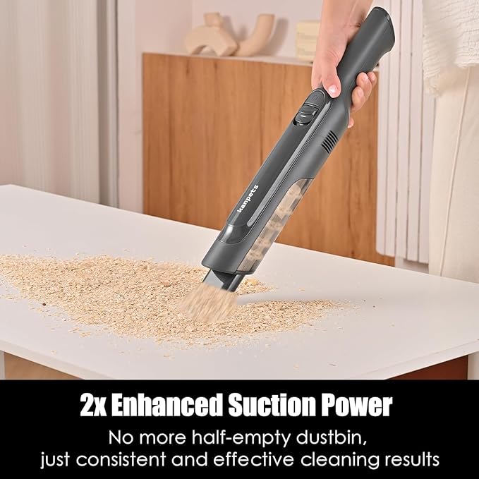Handheld Vacuum Cordless, Lightweight 1.4lb with Powerful Suction, Charging Dock, Single Touch Empty and Detachable Dust Cup, Portable Mini Car Vac for Home Pet Car