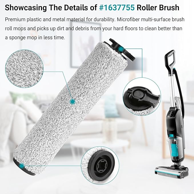 3831 Replacement Brushes and Filters for Bissell Crosswave Hard Floor Expert Vacuum 3831 HF2 3845 3847 3848, for Bissell Crosswave Replacement Parts, Accessory Kit No. B0555, 1637755, 1632973