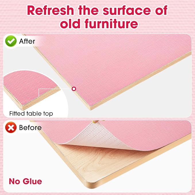 Drawer and Shelf Liner, Non-Slip Kitchen Cabinet Liners Non-Adhesive Thick Strong Grip Waterproof Washable Mats Protect Dresser Shelves Cupboard Bathroom Cabinets, Pink, 12 in X 30 FT