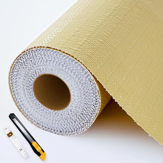 Shelf Liners for Kitchen Cabinets Non-Adhesive, Non-Slip Thickened Shelf Paper Waterproof Washable for Drawer Dresser Pantry Shelve Bathroom Protector Liner