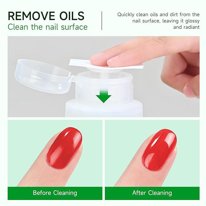 AIJIMEI 2in1 Poly Extension Gel Slip Solution 160ml Pump Dispenser Bottle Poly Gel Slip Solution For Nail Art Extensions, Nails Gel Cleanser Quick Cleaning Surface Floating Gel Smooth & Glossy Results
